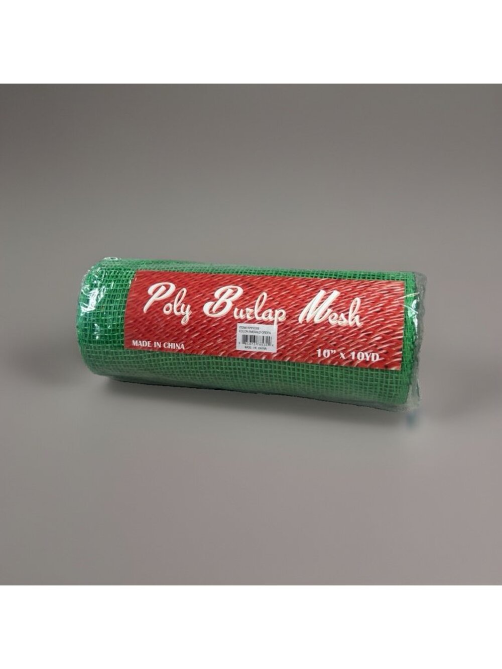 1 roll Emerald Green 10”x10 Yards Poly Burlap Mesh New Sealed